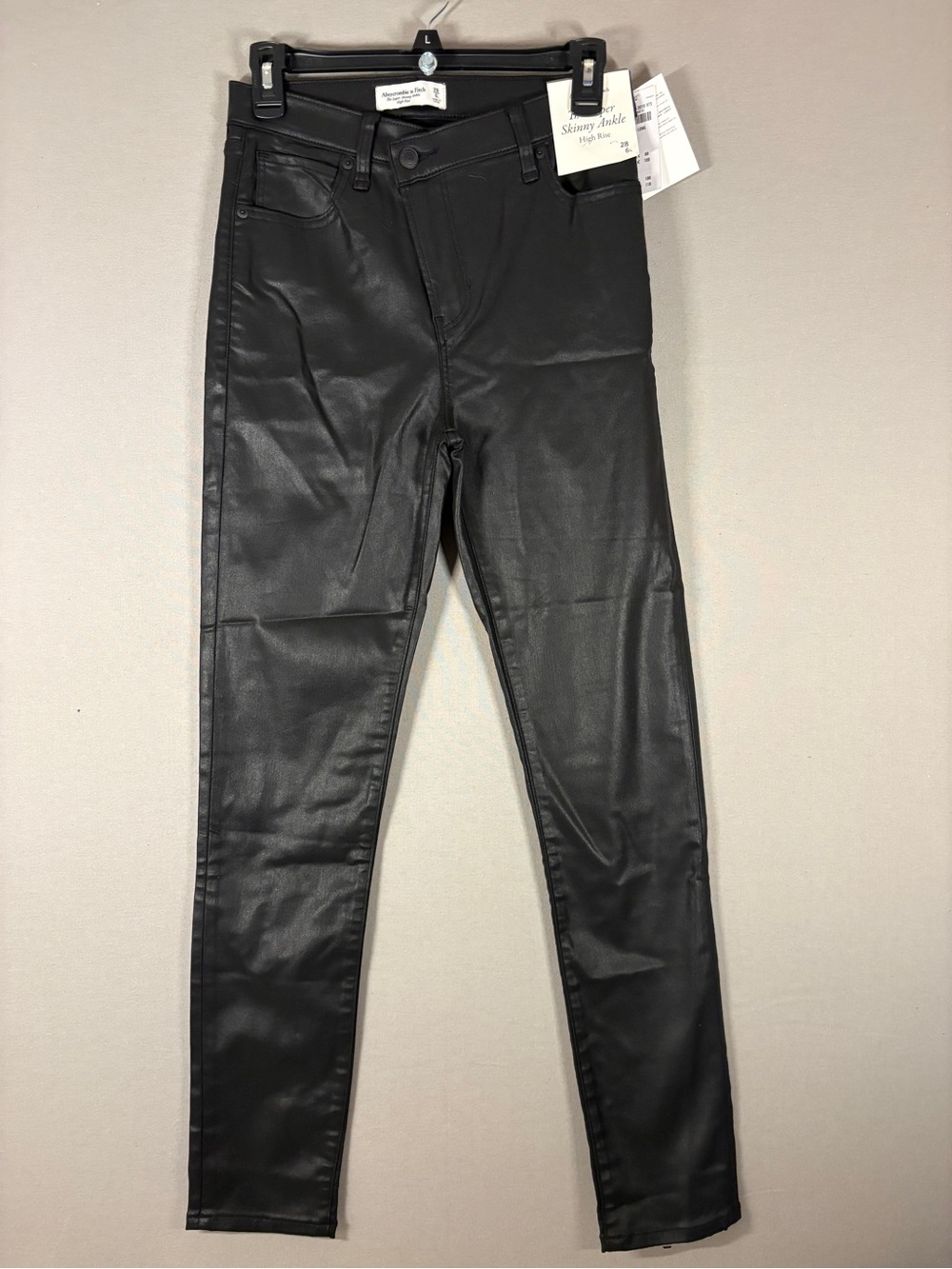Abercrombie & Fitch Black Super Skinny Ankle High Rise Jeans NWT Size 6 28 Long